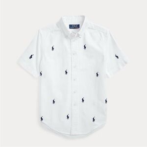 Polo by Ralph Lauren White and Navy Casual Shirt
